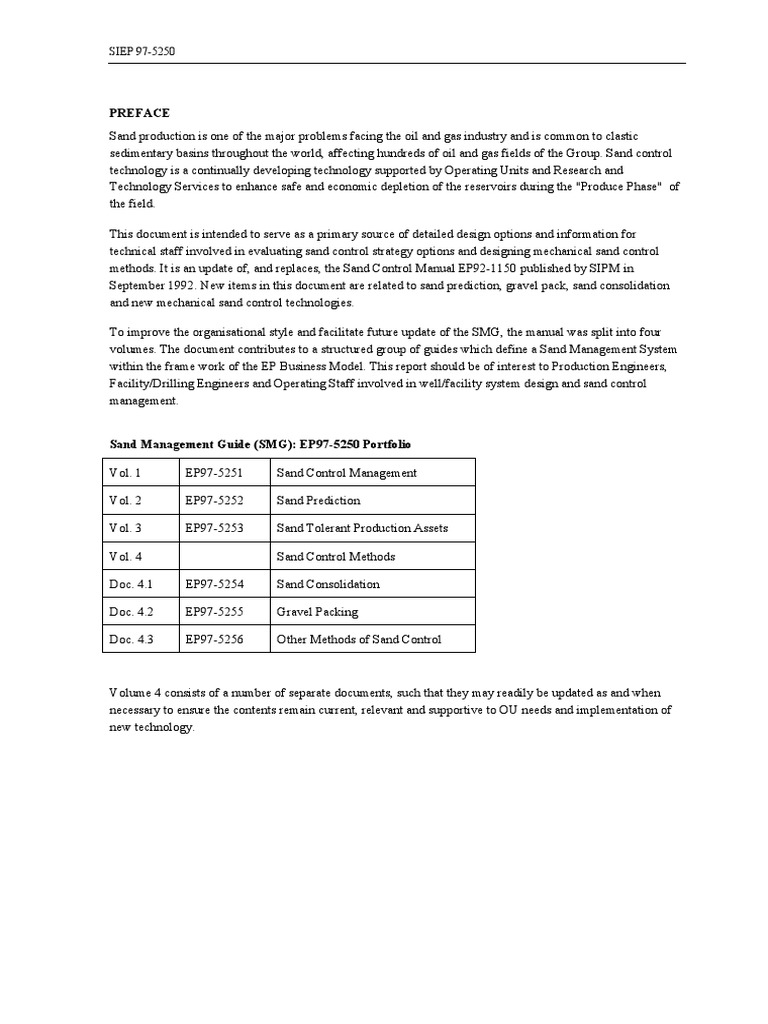Sand Management Strategies in Oil Production | PDF | Petroleum ...