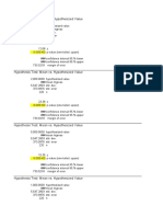 Hypothesis Test: Mean vs. Hypothesized Value