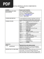 Instructional Module and Its Components (Guide) : Course Program Logic Formulation Developer and Their Background