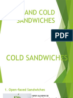 Hot and Cold Sandwiches