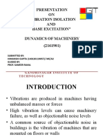 Presentation ON "Vibration Isolation AND Base Excitation" Dynamics of Machinery (2161901)