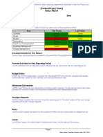 Project Manager: Date: Reporting Period: Project Stage: Summary View