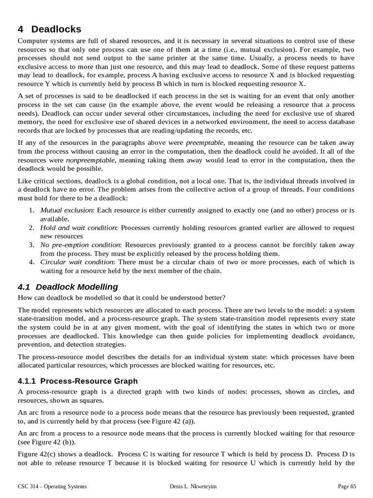 Understanding Deadlocks in Systems | PDF | Process (Computing ...