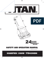 Safety and Operating Manual: Scarifier 1300W Ttb428Gdo