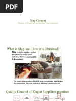 Slag Cement: Validation of Using Slag Cement For Mass / Dam Construction