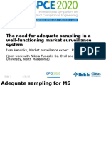 The Need For Adequate Sampling in A Well-Functioning Market Surveillance System