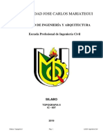 Silabus - Topografia Dos - Ing - Civil 2019-II