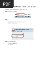 How To Create A New User in SAP