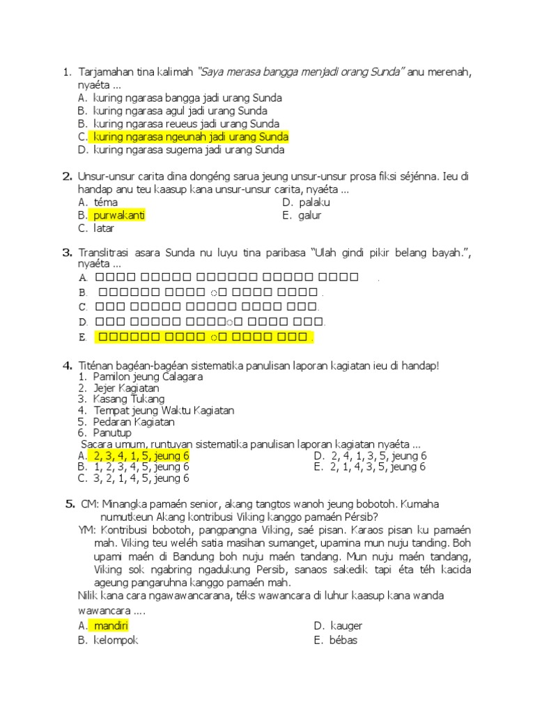 Soal To Sunda 2020 Pdf