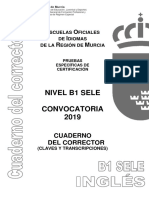 Inglés B1 Sele 2019 Corrector