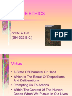 Virtue Ethics: Aristotle (384-322 B.C.)