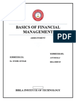 Basics of Financial Management: Birla Institute of Technology