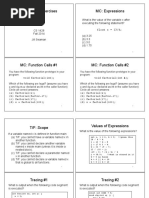 Final Exam Exercises MC: Expressions