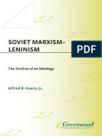 Alfred B. Evans - Soviet Marxism-Leninism - The Decline of An Ideology-Praeger (1993) PDF