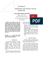 Percobaan II Transient Response and Steady State Response: Josua Marihot Panjaitan (14S17048)