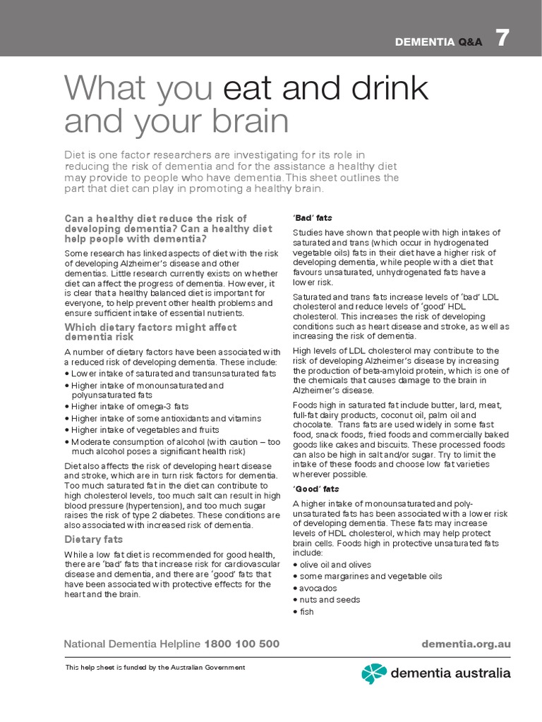What You and Your Brain | PDF | Saturated Fat | Diet & Nutrition