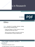 Ethics in Research: Principles and Practices