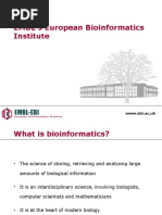 EMBL's European Bioinformatics Institute: WWW - Ebi.ac - Uk