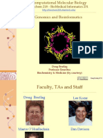 Biochem 218 - Biomedical Informatics 231: Doug Brutlag Professor Emeritus Biochemistry & Medicine (By Courtesy)