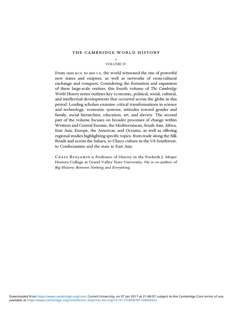 CAMBRIDGE WORLD HISTORY VOLUME 1 PDF intelligence overview