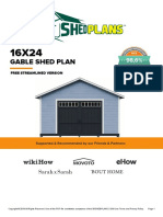 FREE DIY 16X24 Gable Shed Plan