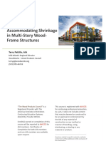 Accommodating Shrinkage in Multi Story Wood Frame Structures