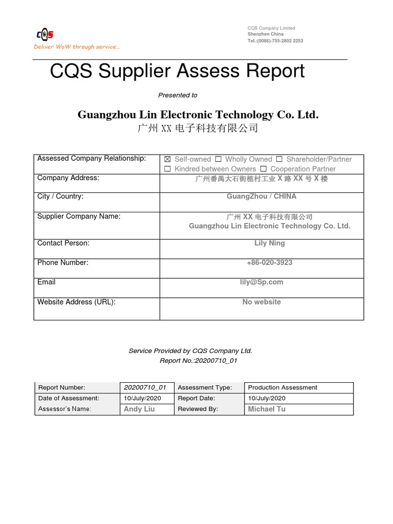 Sample Report Fa CCM 20200710 | PDF | Electrostatic Discharge | Printed ...