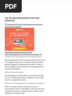 Top 50 Operating System Interview Questions: 1) Explain The Main Purpose of An Operating System?