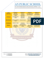 Time Table Class Viii