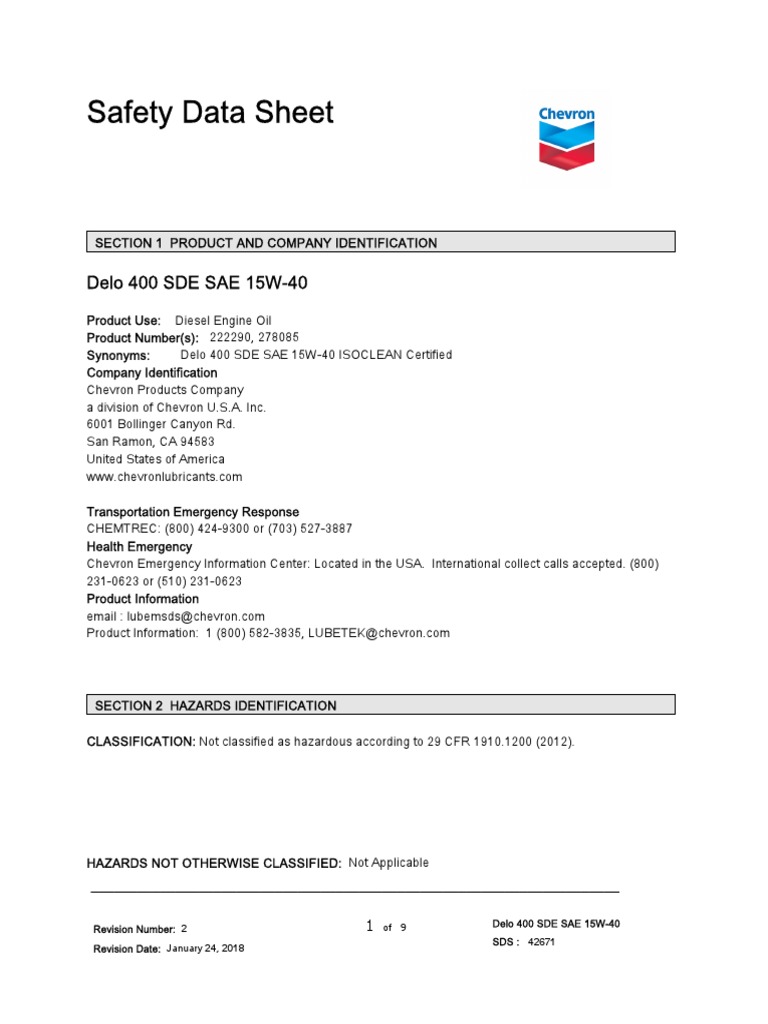 Diesel Motor Oil MSDS PDF Download Free PDF Toxicity Personal