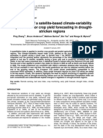 Application of A Satellite-Based Climate-Variability Impact Index For Crop Yield Forecasting in Drought-Stricken Regions