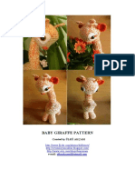 Baby Giraffe Pattern Crochet Amigurumi