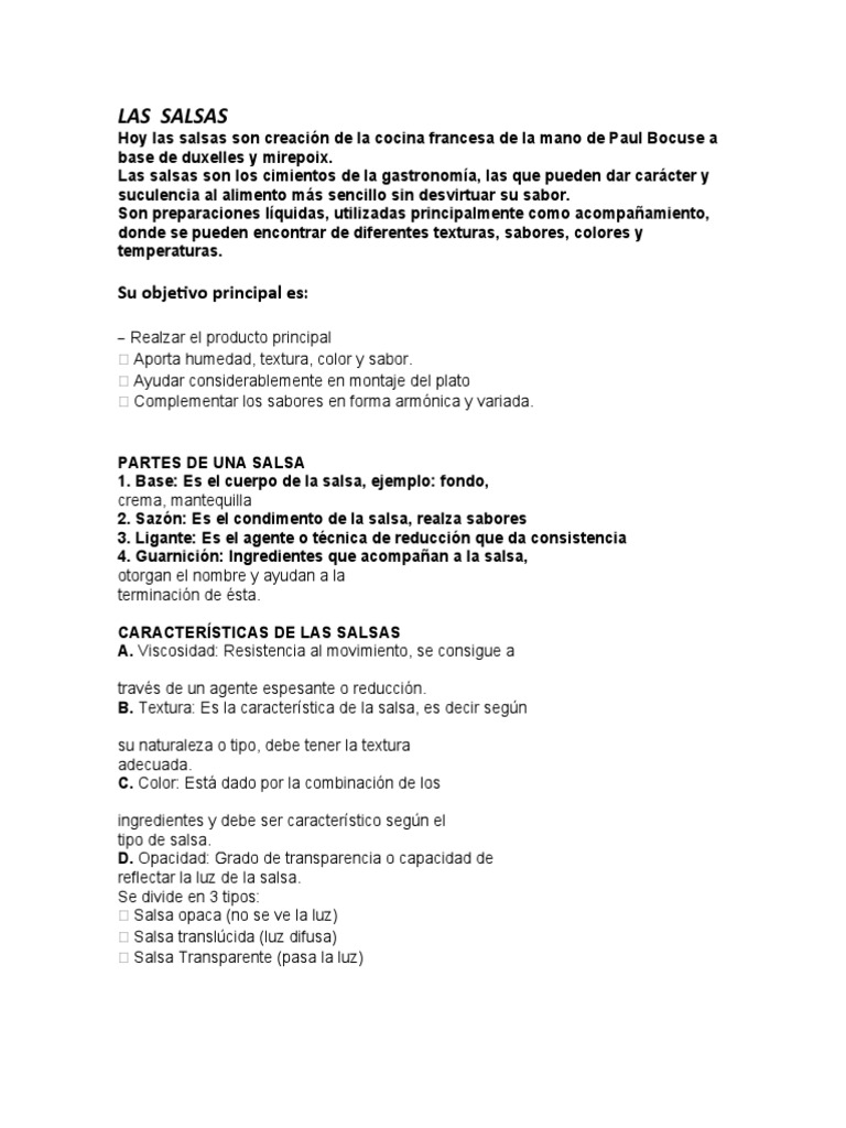 La importancia de las salsas en la gastronomía una guía completa sobre