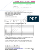 Class: IX Subject: Mathematics Assignment Chapter: Statistics