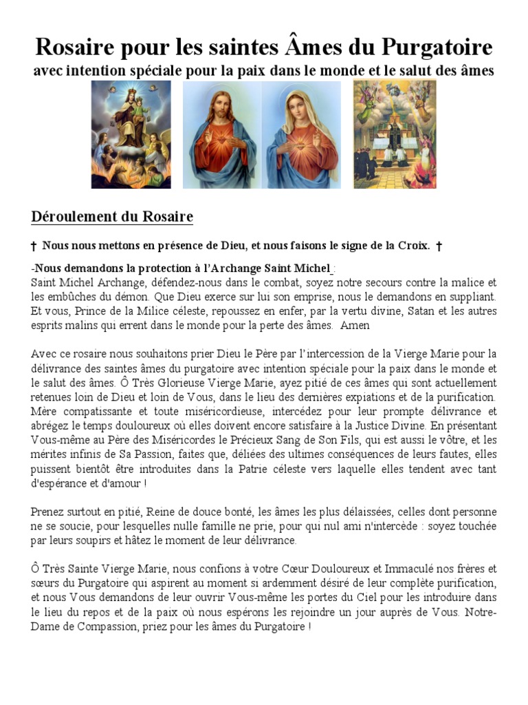 Pour La Paix Et Les Ames Du Purgatoire Purgatoire Marie Mere De Jesus