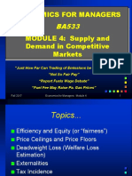 Lecture 4 Supply-Demand in Competitive Markets