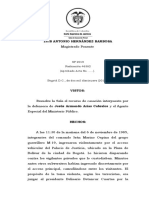 Fallo CSJ 2019 Ar°as Cabrales, Palacio de Justicia, Aparatos Organizados de Poder, Posici N de Garante, Omisi N, Coautoria