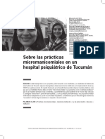 Sobre Las Practicas Micromanicomiales en Un Hospital Psiquiatrico de Tucuman - Clepios N°80