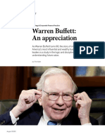 Warren Buffett An Appreciation