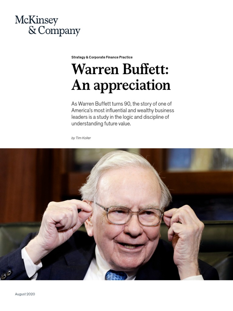Warren Buffett An Appreciation PDF Warren Buffett Investing