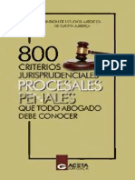 800 CRITERIOS JURISPRUDENCIALES PROCESALES PENALES QUE TODO ABOGADO DEBE CONOCER