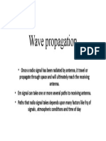 Wave Propagation: - Once A Radio Signal Has Been Radiated by Antenna, It Travel or