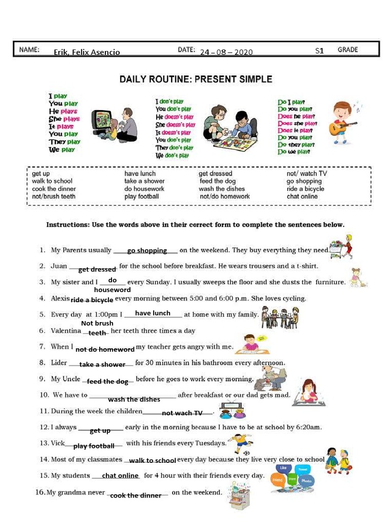 Daily Routine Checklist 2020 | PDF