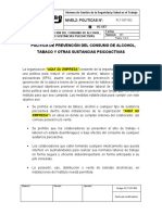 PLT-SST-002 Política de Prevención Del Consumo de Alcohol, Tabaco y Otras Sustancias Psicoactivas