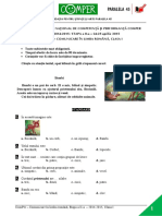 LimbaRomana EtapaII 14-15 Clasai Subiect PDF