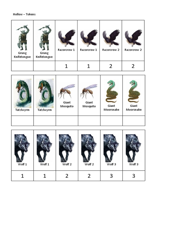 Hollow Game Character Tokens | PDF | History