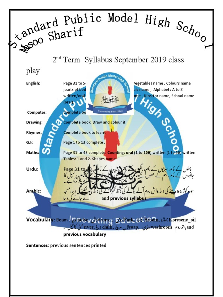 Class Play Syllabus September 2019 PDF Symbols Linguistics