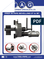 Prep 16 Pipe Bevelling 3" To 16": Pipe Equipment Specialists LTD