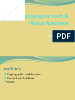 Cryptographic Hash & Nonce Functions: by Mr. Fasee Ullah CUSIT, Peshawar