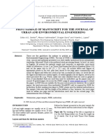 UEE J: Print Sample of Manuscript For The Journal of Urban and Environmental Engineering